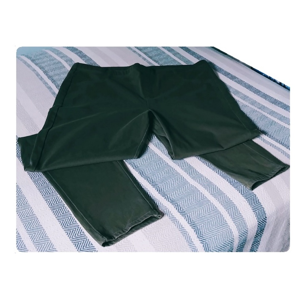 Olive Green Super Skinny Denim Leggings Ladies XL